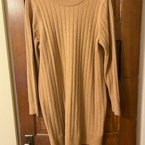 GAP Women's Camel Ribbed Turtleneck Sweater
